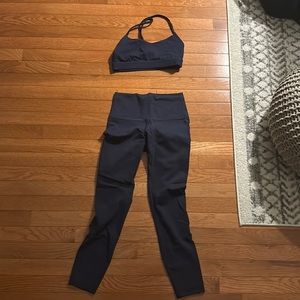 Lululemon blue workout set - size 6 top and bottom